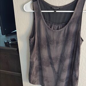 Eileen Fisher Gray Sleeveless Tank Top with Scoop Neck petite small